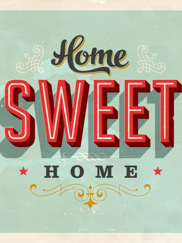 Vintage,Home,Sweet,Home,Sign,-,Vector,Eps10.,Grunge,Effects