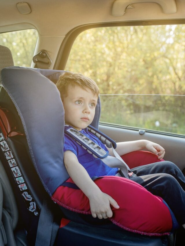 Preschool,Cute,3-4,Years,Old,Boy,Sitting,In,Safety,Car