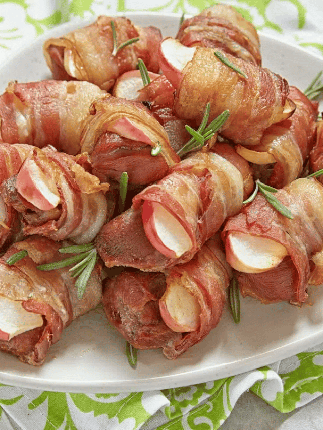 Bacon Wrapped Chicken Bites with Spicy Avocado Cilantro Sauce Story