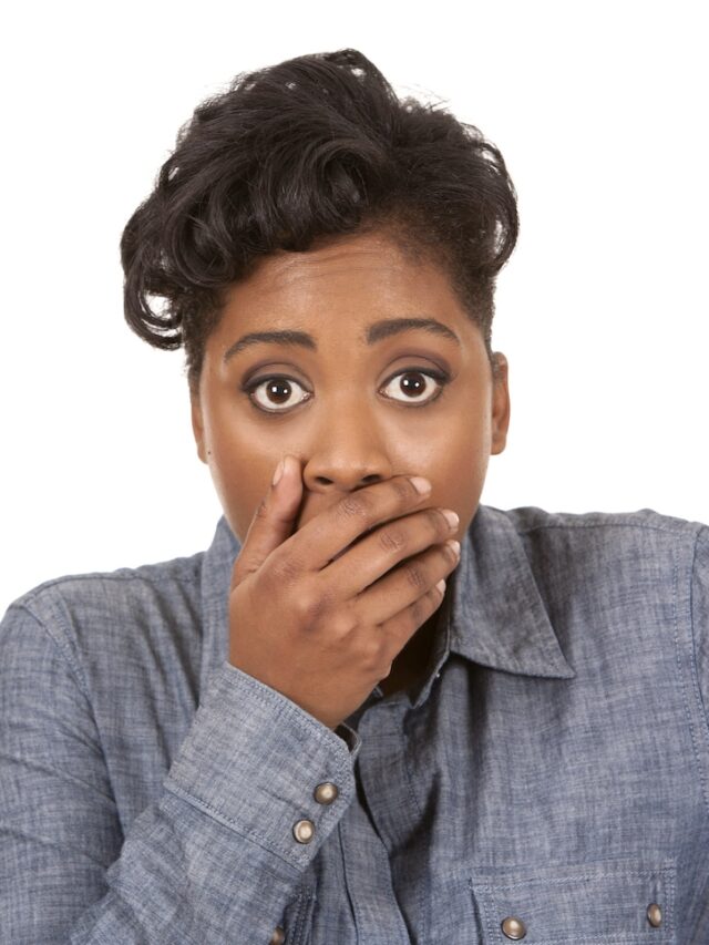 Pretty,Black,Woman,With,Shocked,Expression,On,White,Background