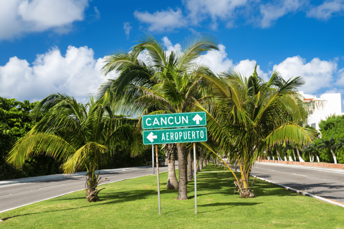 Cancun Airport Sign