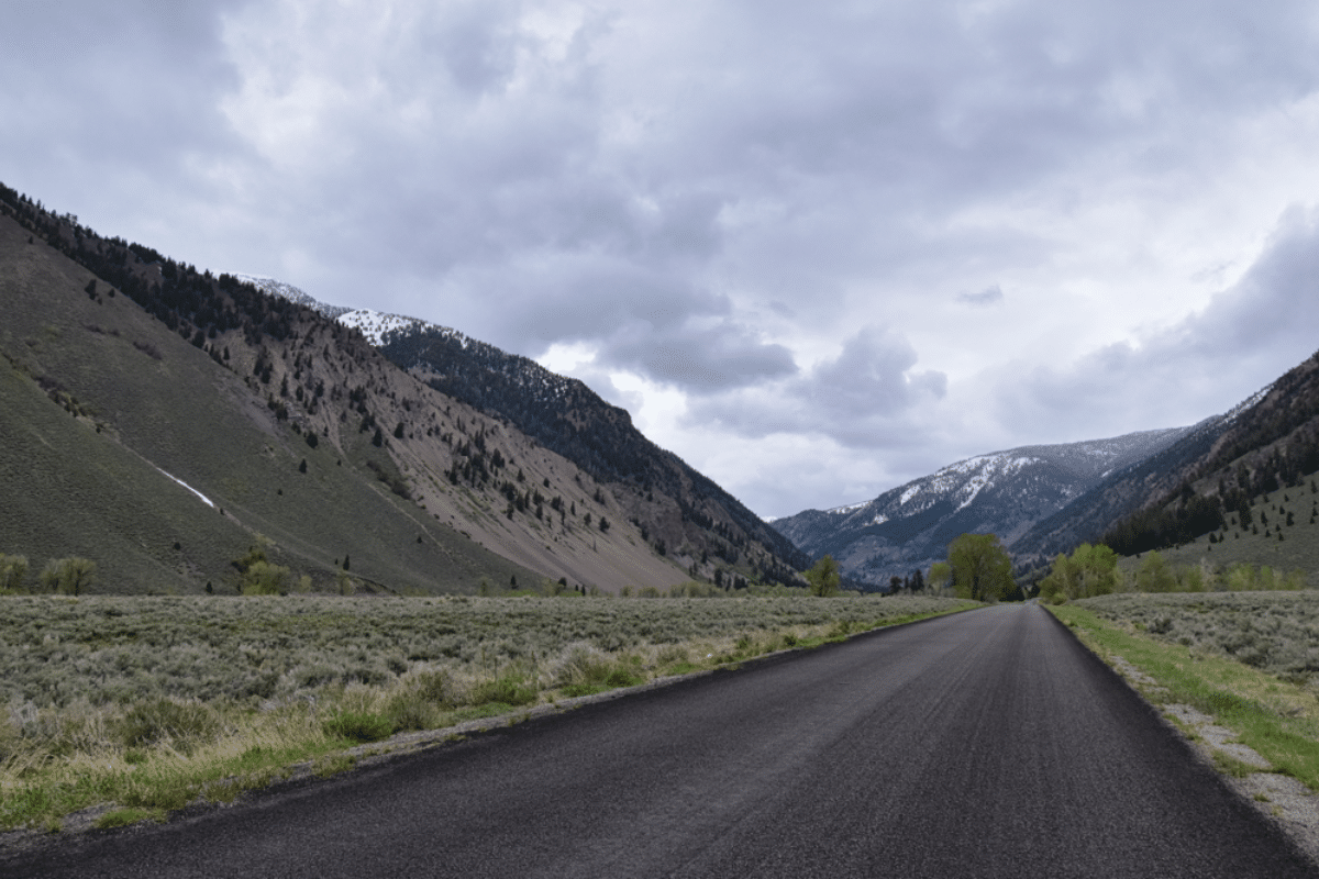 Sun Valley, Badger Canyon in Sawtooth Mountains National Forest Landscape panorama views from Trail Creek Road in Idaho. United States.